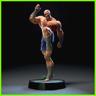 sagat street fighter statue - 3D print model - Mito3D