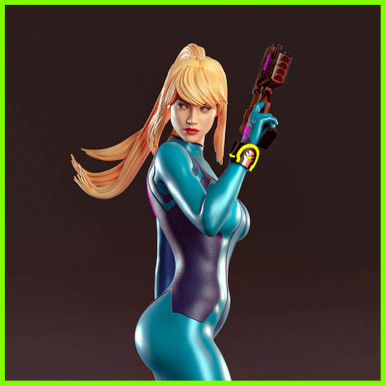 samus aran statue stl datei 3d drucken 3D print model - Mito3D