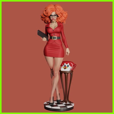 sara savaş powerpuff kızlar heykel stl dosya 3d yazdır 3d print model - Mito3D