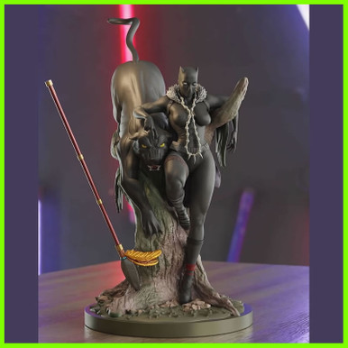 Shuri Preto pantera estátua 3D print model - Mito3D