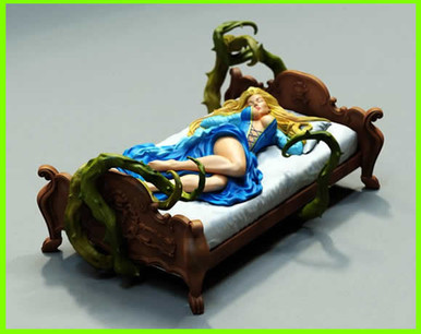 dormido belleza 3D print model - Mito3D