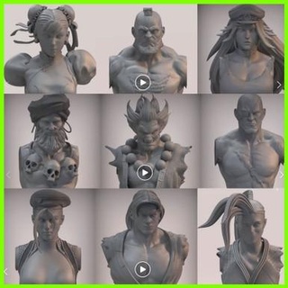 street fighter busts - 3d print model - Mito3D