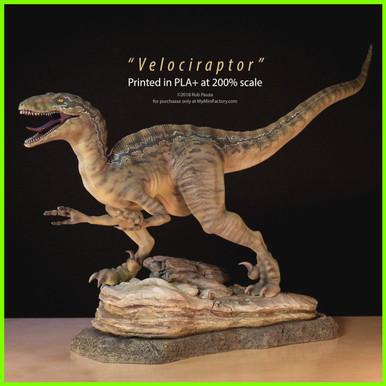 velociraptor giurassico parco 3D print model - Mito3D