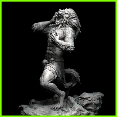 werwolf statue stl datei 3d drucken 3D print model - Mito3D