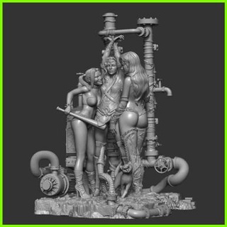 wonder woman harley quinn poison ivy diorama - 3d print model - Mito3D