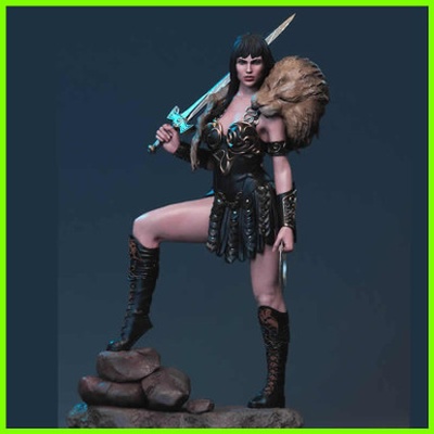 xena warrior princess statue - stl file 3d print 3d print model - Mito3D