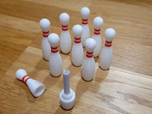 bowling pin contenitore by pigro giocattoli giochi segreto vite kegeln 3d print model - Mito3D