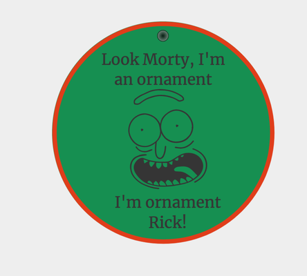 weihnachten ornament rick morty komisch baum dekoration by 3d druckt woche haushalt feierlichkeiten sanchez urlaub 3d print model - Mito3D