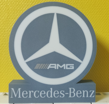 lámpara mercedes by 3d arte señales logos 3d print model - Mito3D