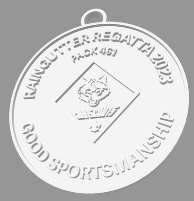 regenrinne regatta medaille by inorrmann 3d drucker prüfung modelle 3d print model - Mito3D