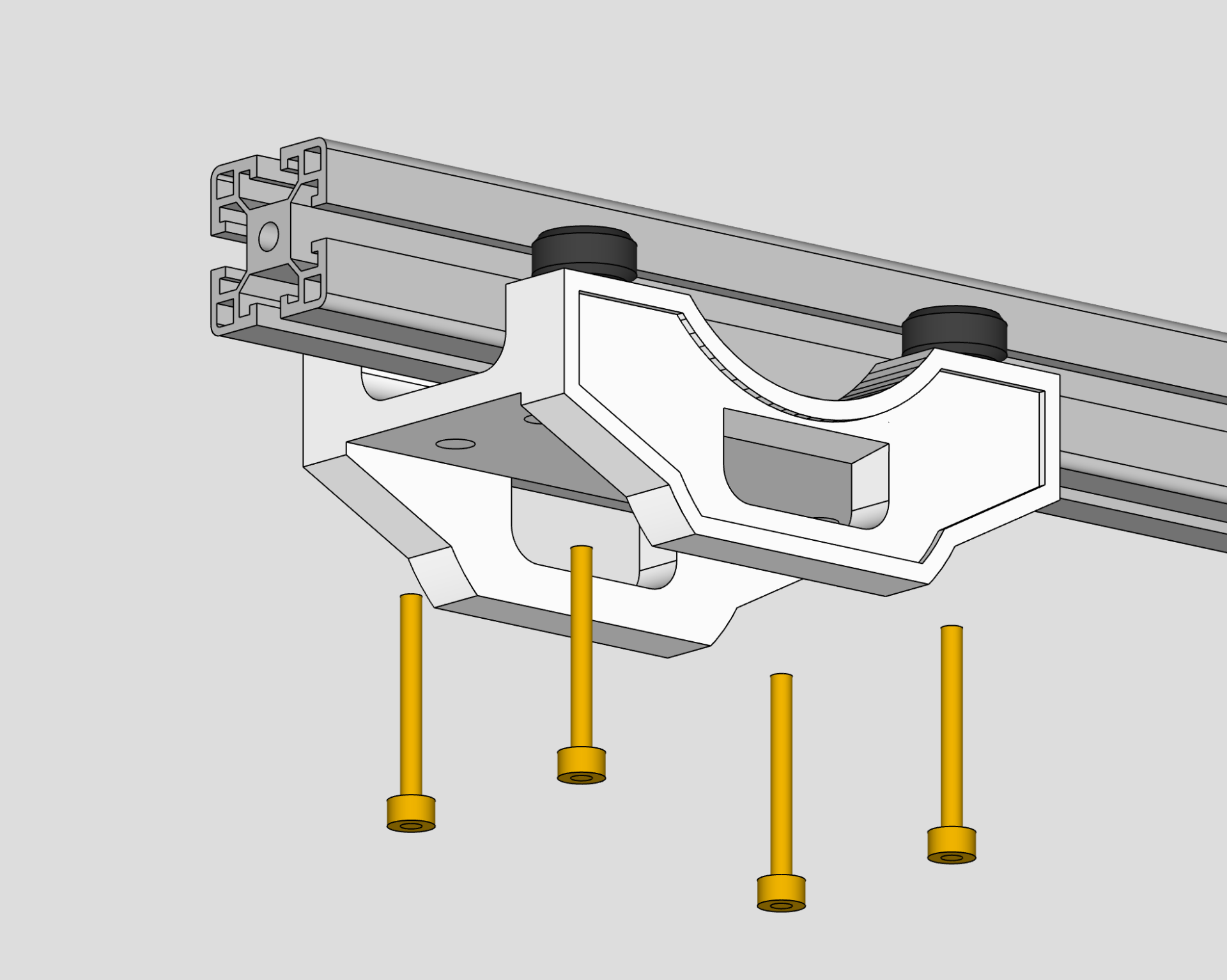 gleiten portal 4040 extrusion by design werkzeuge gadgets 4040extrusion boom kran slot 3D print model - Mito3D