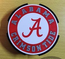 alabama rotolare marea sottobicchiere impostato by impronte ritrovate domestico arredamento calcio università football universitario gli sport 3D print model - Mito3D