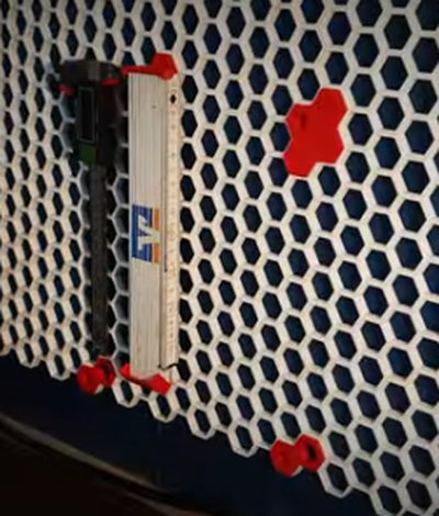 metro attrezzo titolare supporto favo parete https makerworld com en modelli 16011 profileid 15092 remixato by i costruito utensili organizzatori piolo tavola conservazione contenitore degli attrezzi clic 3d print model - Mito3D