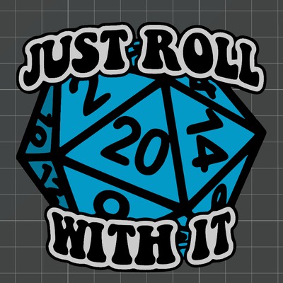 roll it dungeon draghi by mr3dcraft arte 2d dungeons and dragons dado naturale notte 1 sottobicchiere gioco bambu ams magnete parete 3d print model - Mito3D