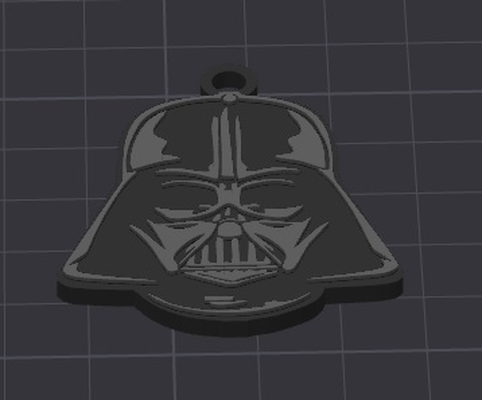 darth vadar color bleed print keychain necklace remixed by dominator334 fashion jewelry key keyring keyrings ring rings chain chains keychains star wars starwars kid kids child children ams ready boy girl boys girls gift gifts happy 3d print model - Mito3D