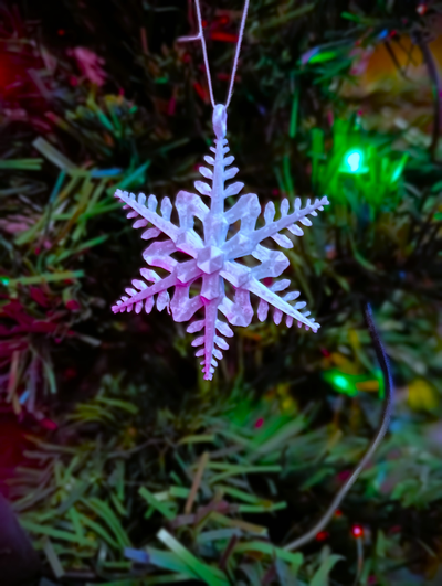 snowflake by osee3d household decor christmas tree ornament 3d print model - Mito3D