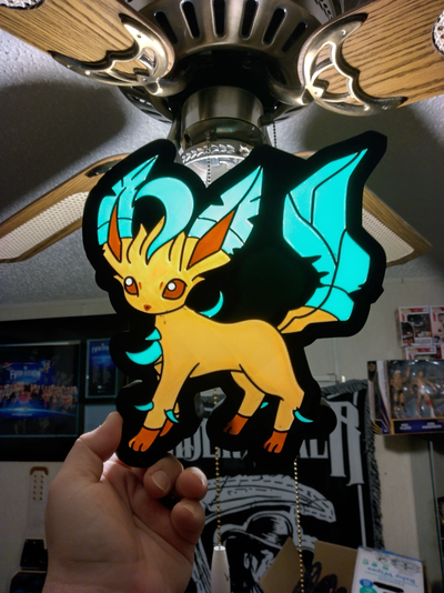 pokemon leafeon led ligero caja by balorfan85 arte señales logos 3d print model - Mito3D