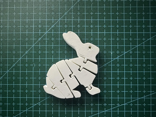 flexi coelho by t pcs arte sinais logotipos brinquedo decoração animal faça articulado flexível casa páscoa flex animais construir 3d print model - Mito3D