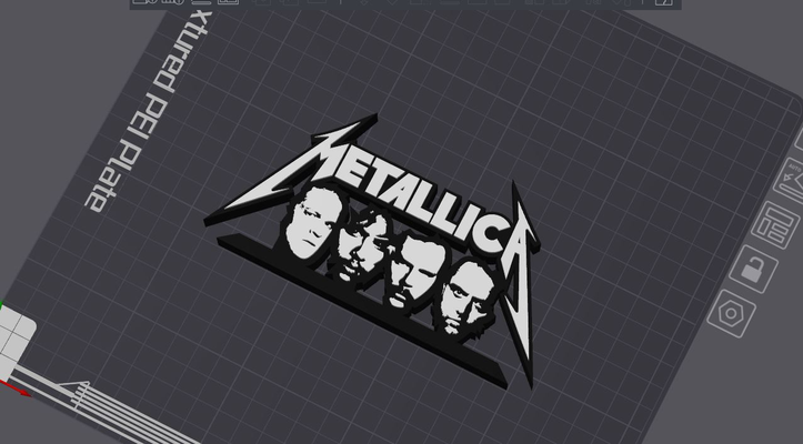 metallica rostos logotipo tabela ficar pé by 5kyrunn3r arte sinais logotipos banda metal lixo pesado los angeles américa eua califórnia san francisco james hetfield lars ulreich placa cara rocha ams pronto 3d print model - Mito3D