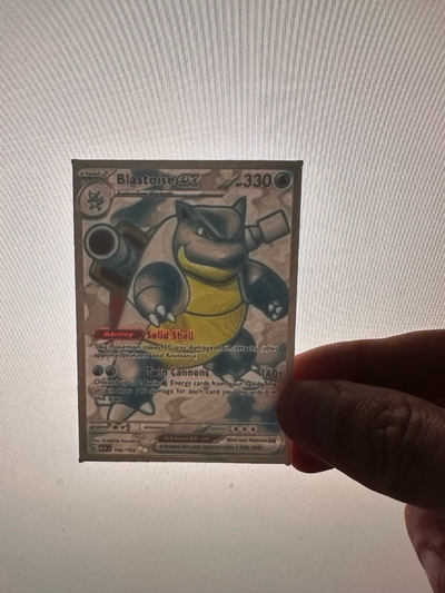 blastoise ex 151 arte pokemon carta litofania by thatguy08 2d 3d print model - Mito3D