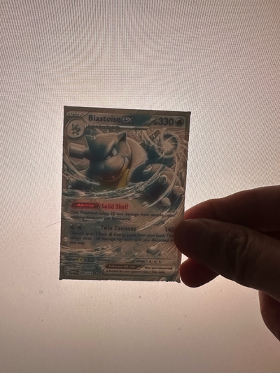 blastoise ex 151 pokemon carta litofania by thatguy08 arte 2d 3d print model - Mito3D