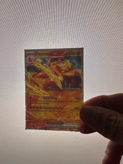 charizard ex 151 pokemon carta litofania by thatguy08 arte 2d 3d print model - Mito3D