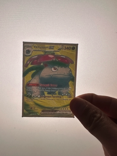 venusaur ex 151 arte pokemon carta litofania by thatguy08 2d 3d print model - Mito3D