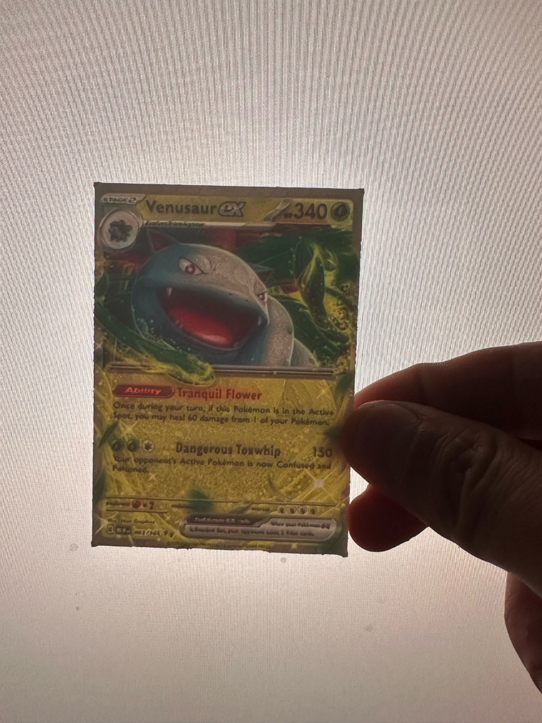 venusaur ex 151 pokemon carta litofania by thatguy08 arte 2d 3D print model - Mito3D