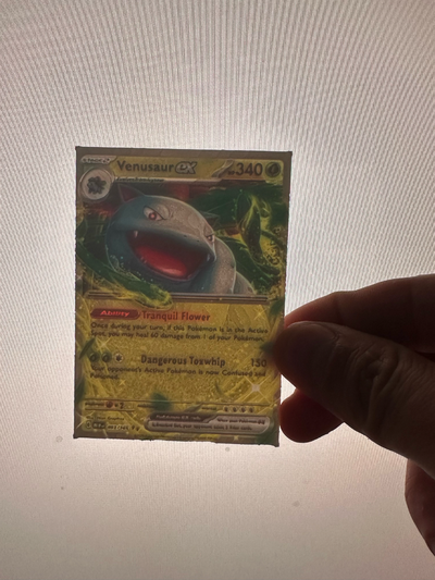 venusaur ex 151 pokemon carta litofania by thatguy08 arte 2d 3d print model - Mito3D