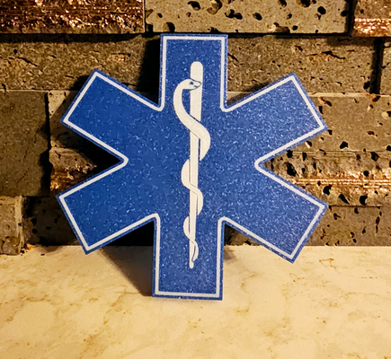 ems stella of vita v1 by shamrockwood315 arte segni loghi medico emergenza fuoco dipartimento pubblico sicurezza ambulanza paramedico emt 3d print model - Mito3D