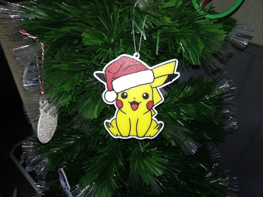 natale pikachu albero ornamento pallina by neddy990 arte 2d pokemon 3d print model - Mito3D