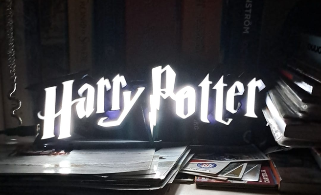 harry potter lamp by nicola manga art signs & logos harrypotter film magic makerworld led toys assembaggio 3d print model - Mito3D