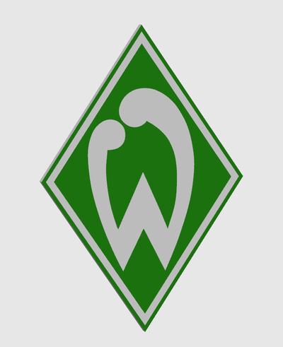 pegue bremen logotipo by 3dprintcess arte sinais logotipos bundesliga alemão alemanha futebol bola 3d print model - Mito3D