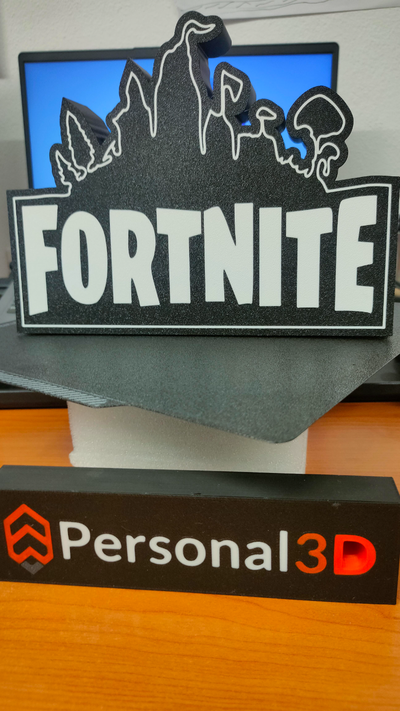 fortnite logo luce scatola by personal3d arte segni loghi guidato giochi 3d print model - Mito3D