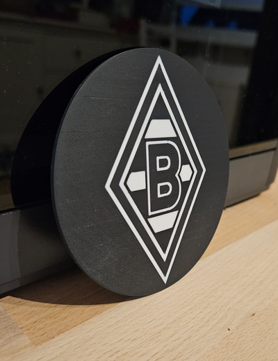 borussia mönchengladbach portavasos by 3dprintcess casa decoración gladbach vlf moenchen fútbol fútbol bundesliga alemania alemán untersetzer logo firmar 3d print model - Mito3D