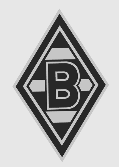 borussia mönchengladbach logo by 3dprintcess sanat işaretler logolar işaret bundesliga vfl gladbach moenchen futbol karakter nafaka 3d print model - Mito3D