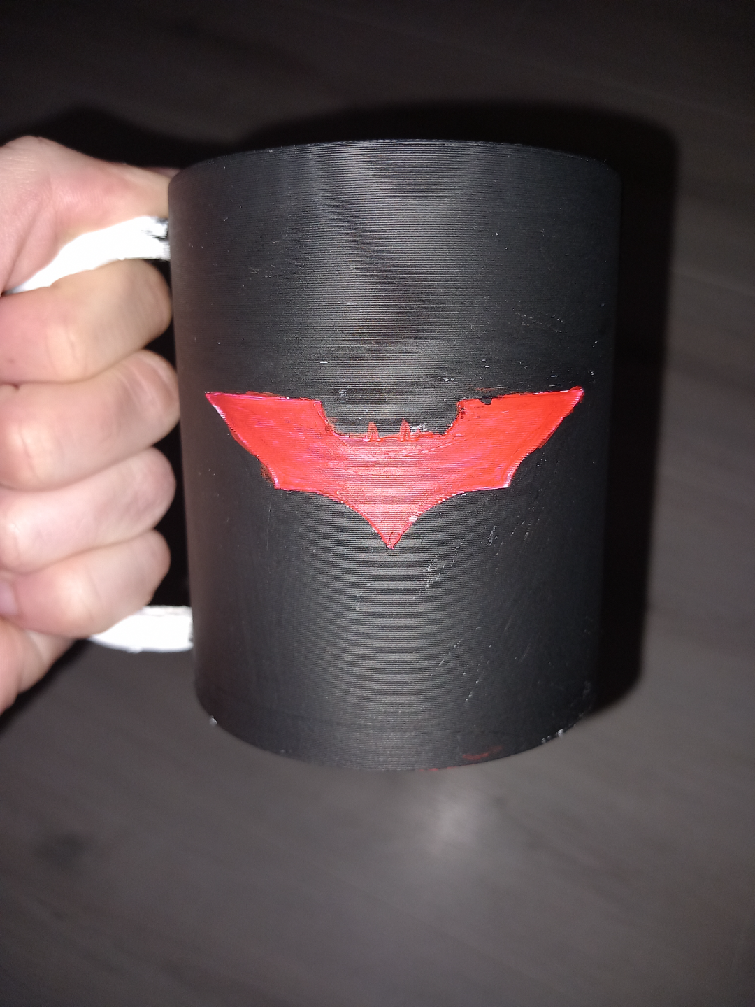 batman buio cavaliere logo by preco3dprint domestico arredamento burlone tazza dc i fumetti 3D print model - Mito3D