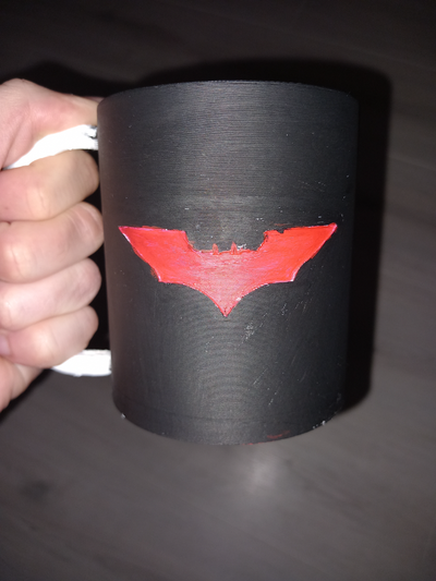 batman dark knight logo by preco3dprint household decor joker cup dc comics 3d print model - Mito3D