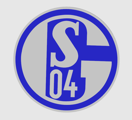 fc schalke 04 coaster by 3dprintcess household decor fcs04 schalke04 fussball soccer football dfb dfl bundesliga zweiteliga liga zwote zweite buli logo sign wappen 3d print model - Mito3D