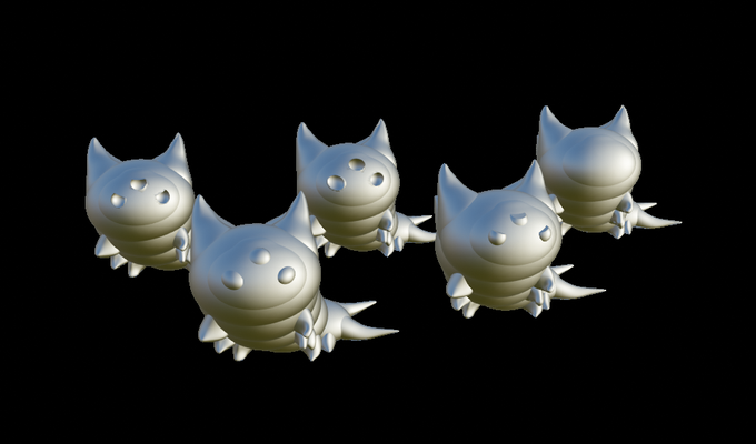 chibi hive worm by touwaka miniatures destiny2 bungie destiny game 3d print model - Mito3D