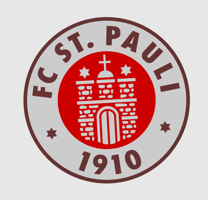 fc sankt pauli portavasos by 3dprintcess casa decoración san pablo fútbol fútbol bundesliga zwote división dfb dfl logo untersetzer waphen 3d print model - Mito3D