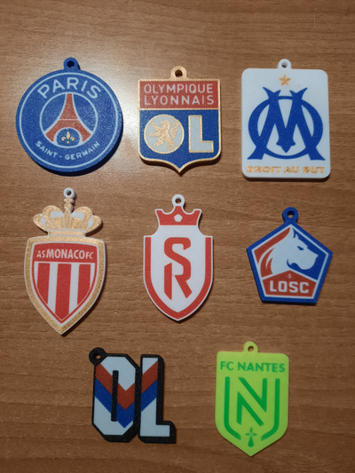 llave anillo of liga 1 equipos francia by luke leek 98 arte señales logos ligue1 psg olímpicolyonnais olympiquedemarseille asmónaco estadio losclille fcnantes parís lyon marsella mónaco reims lille nantes fútbol llavero logo paris saint germain olimpico 3d print model - Mito3D