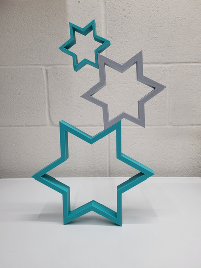 6 sided stars by speedy06 art sculptures star of david holiday decoration hanukkah christmas 3d print model - Mito3D