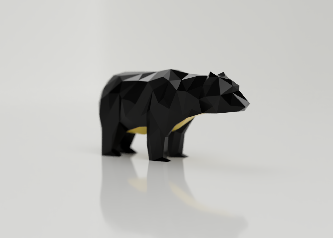 poly ours by nils kal ménage décor intérieur p1p p1s a1 x1c cadeau noël pères journée esthétique 3D print model - Mito3D