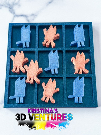 azul perro tic tac dedo pie by kristinakent juguetes juegos toe juego niños 3d print model - Mito3D