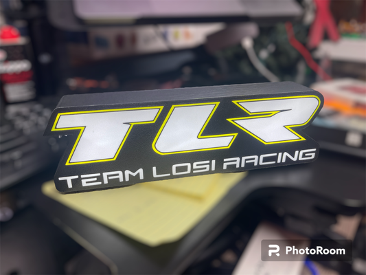 conduziu placa equipe losi corrida tlr by kyle sawyer2010 arte sinais logotipos rc carro carros almp criador team 3d print model - Mito3D