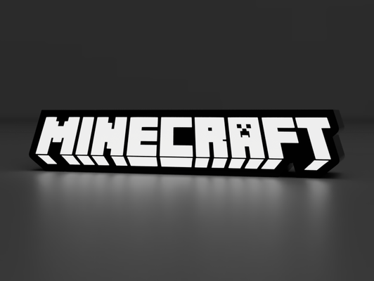 minecraft logo led leuchtkasten by lozagon1234 kunst zeichen logos licht gelenktyp lichtkunst 3d print model - Mito3D