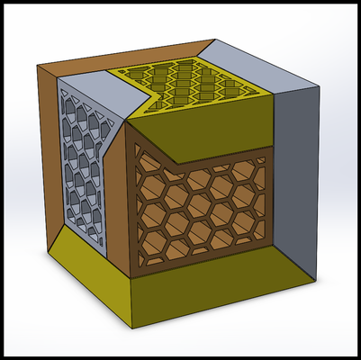 3 parça kızaklar bulmaca bal peteği ekler by eklian oyuncaklar oyunlar bulmacalar kök eğitim 3d print model - Mito3D