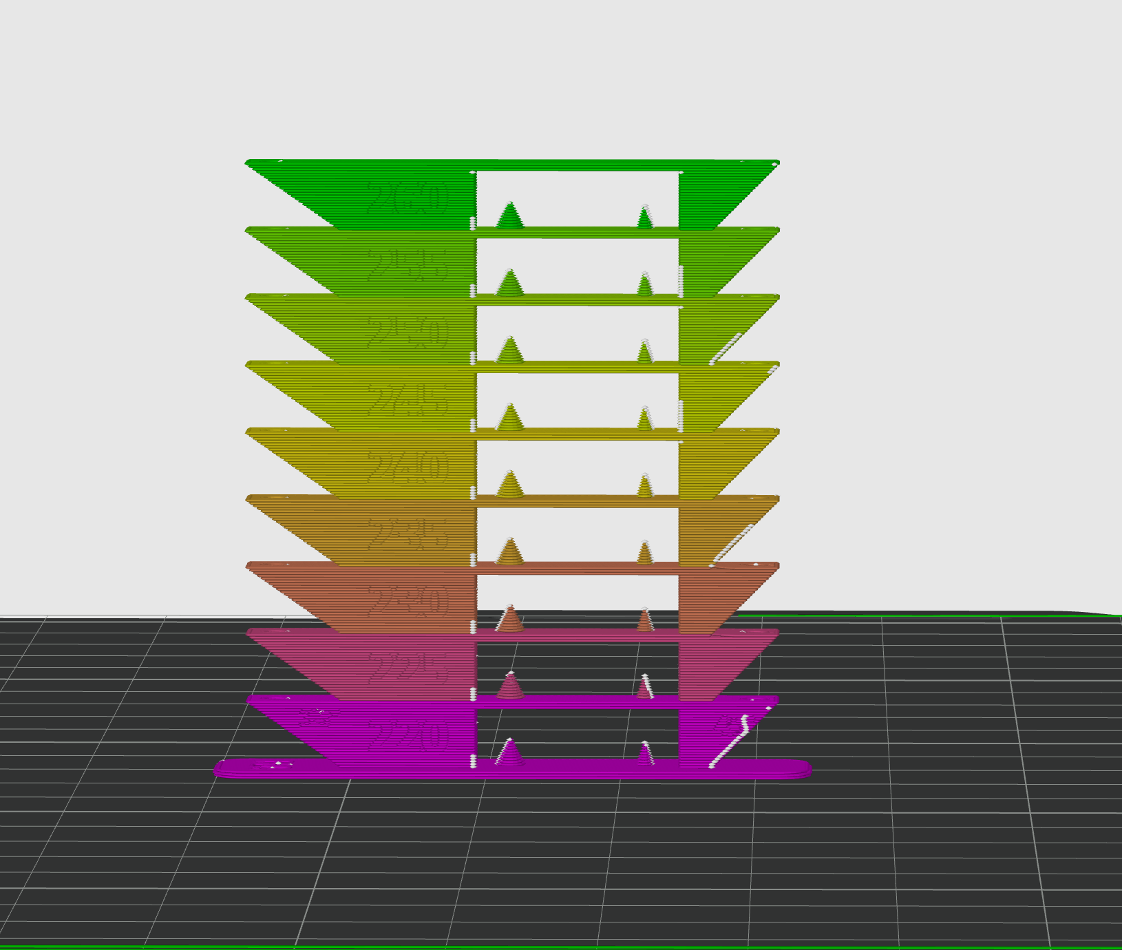 abs temperatura torre g código remezclado by 3dprintnow 3d impresora prueba modelos fluir velocidad temptower calibrar encordar calidad puente 3D print model - Mito3D