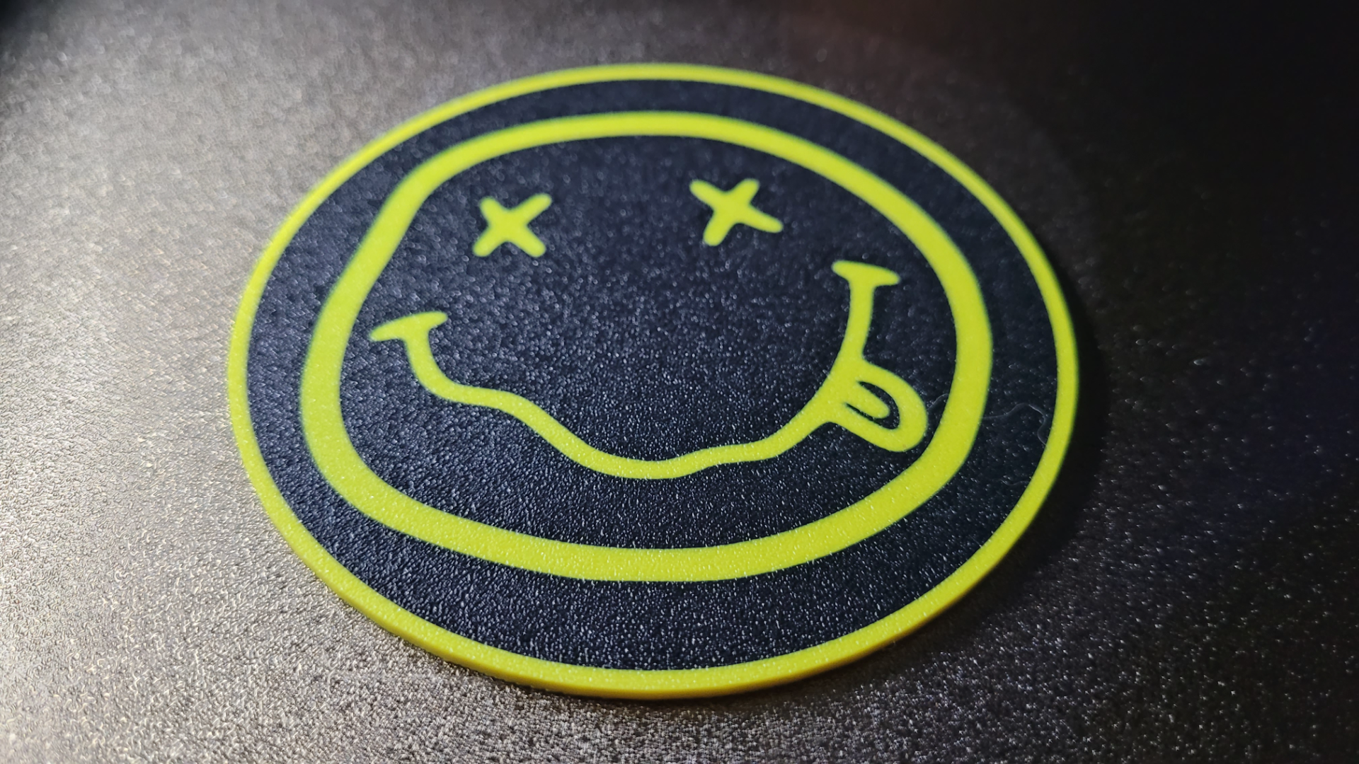 nirvana coaster by ambossa3d domestico arredamento sottobicchiere untersetzer musica 3D print model - Mito3D